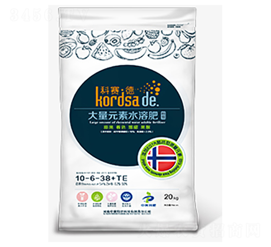 高鉀型大量元素水溶肥10-6-38+TE-科賽德-中黃特肥