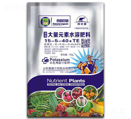 海藻大量元素水溶肥料15-5-40+TE-惠康三農(nóng)