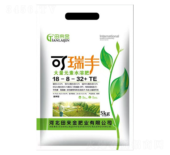 高鉀型大量元素水溶肥18-8-32+TE-可瑞豐-田來金