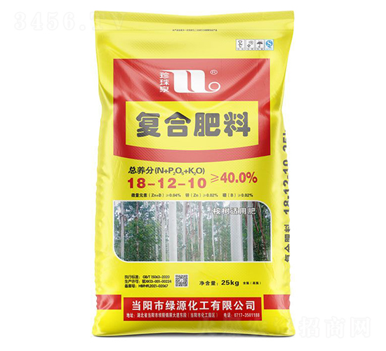 桉樹(shù)適用復(fù)合肥料18-12-10-珍珠泉-華強(qiáng)化工集團(tuán)